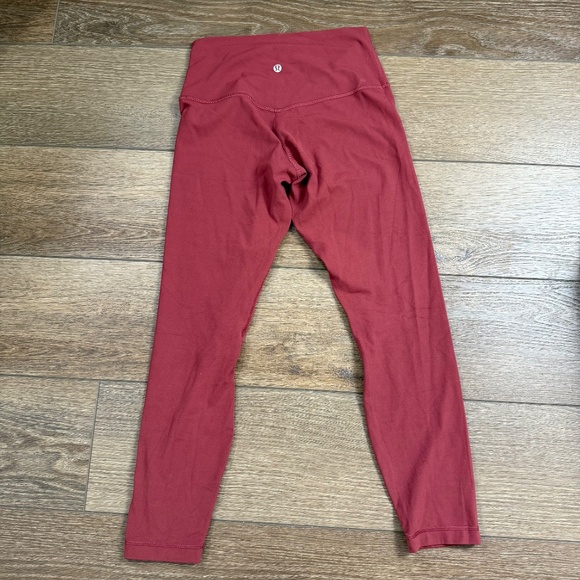 Lululemon Women's High-Rise Align Leggings, Red Merlot Size 6, Athletic, Fall - Picture 2 of 7